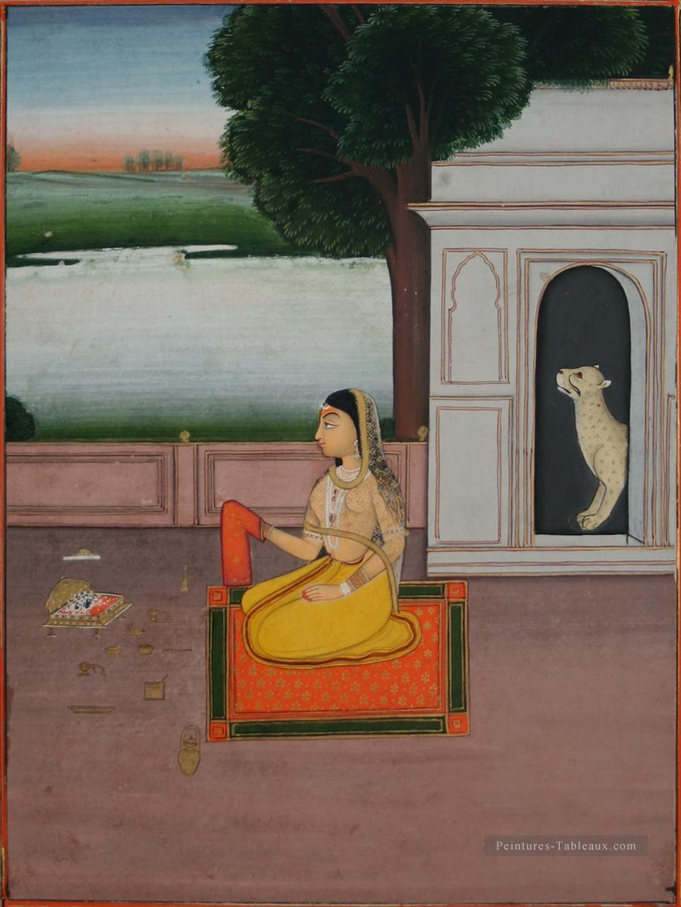 Folio d’un ragamala indien Peintures à l'huile